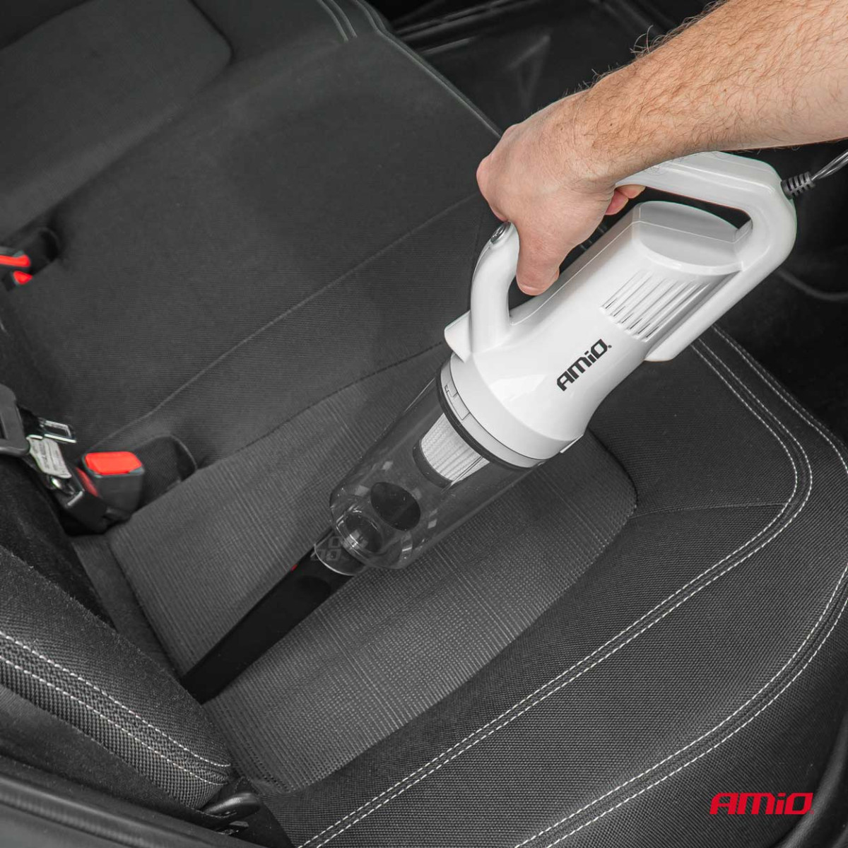 Automobilinis dulkių siurblys 12 V, 60 W, su HEPA filtru, 5kPa AMIO-03691