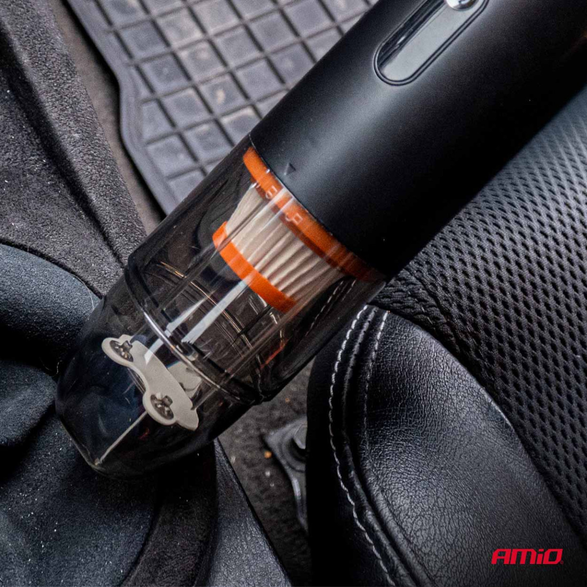 Belaidis automobilinis dulkių siurblys 6 kPa, 50W, 150 ml AMIO-04888