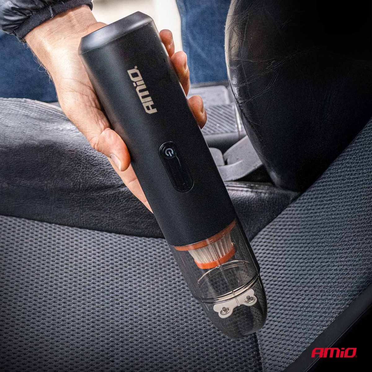 Belaidis automobilinis dulkių siurblys 6 kPa, 50W, 150 ml AMIO-04888