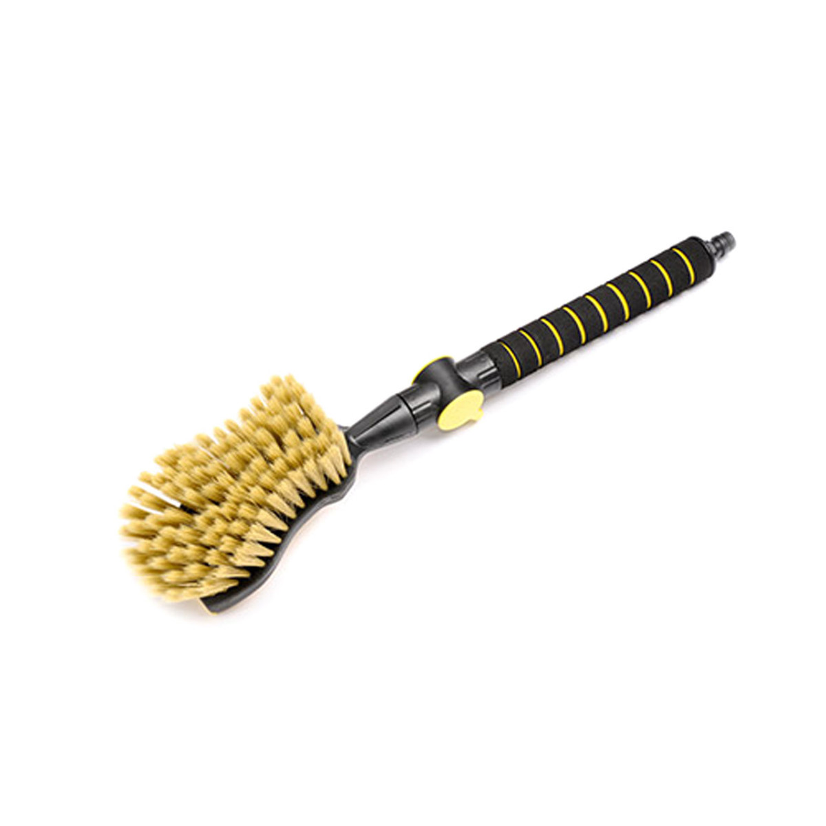 Automobilio plovimo šepetys „Nice Touch“ Premium su vandens purškimo antgaliu, minkštas, geltoni šeriai, 54 cm