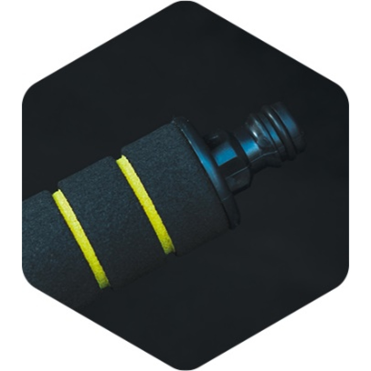 Automobilio plovimo šepetys „Nice Touch“ Premium su vandens purškimo antgaliu, minkštas, geltoni šeriai, 54 cm