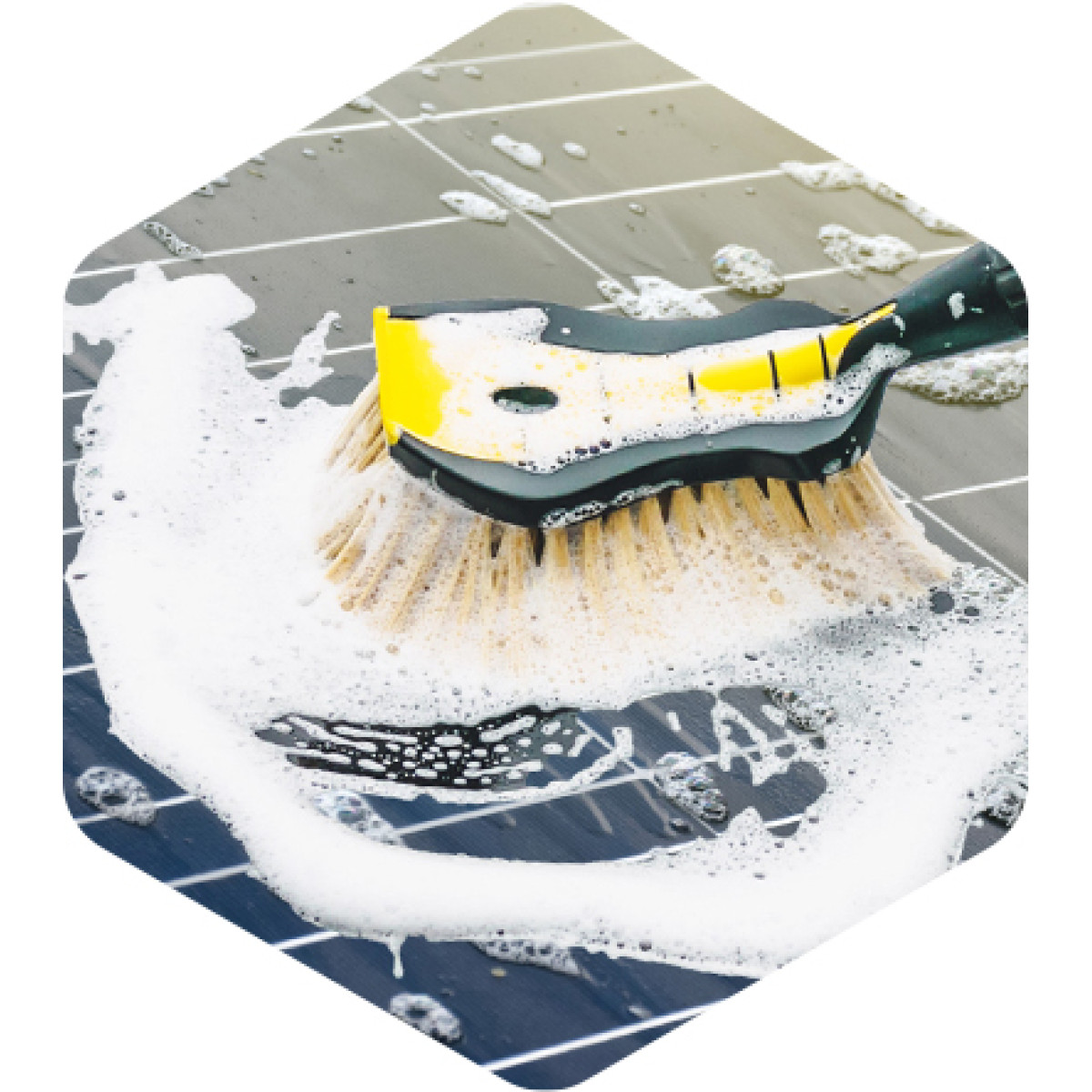 Automobilio plovimo šepetys „Nice Touch“ Premium su vandens purškimo antgaliu, minkštas, juoda-mėlyna, 54 cm