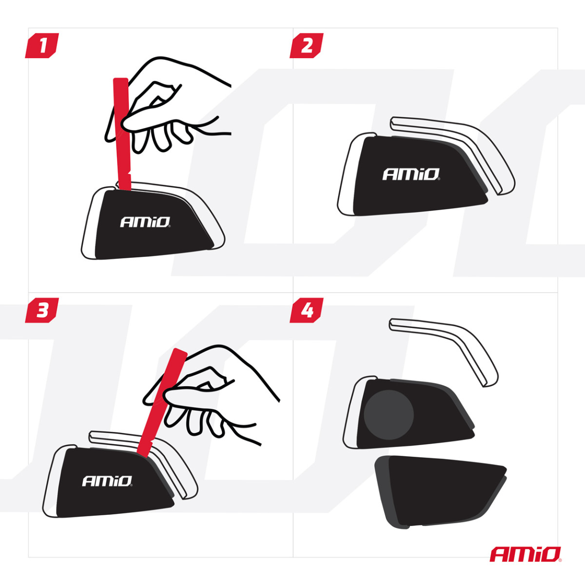 Centrinio užrakto valdiklis su bekontakčiu (Keyless Entry) prieigos valdymu AMIO-04344