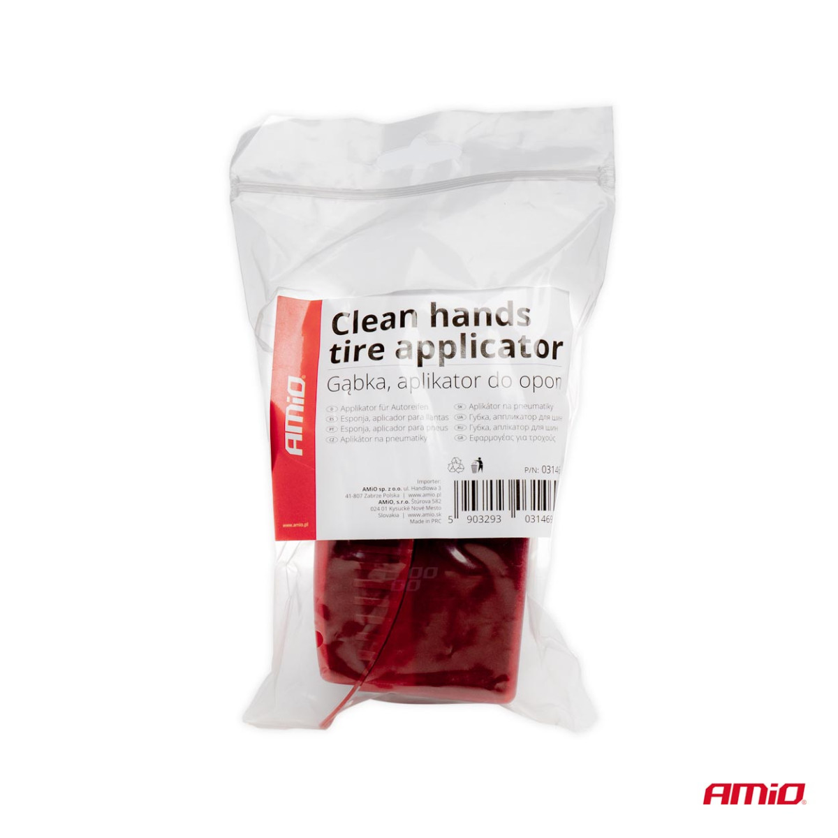 Padangų juodinimo aplikatorius su minkšta kempine AMIO-03146