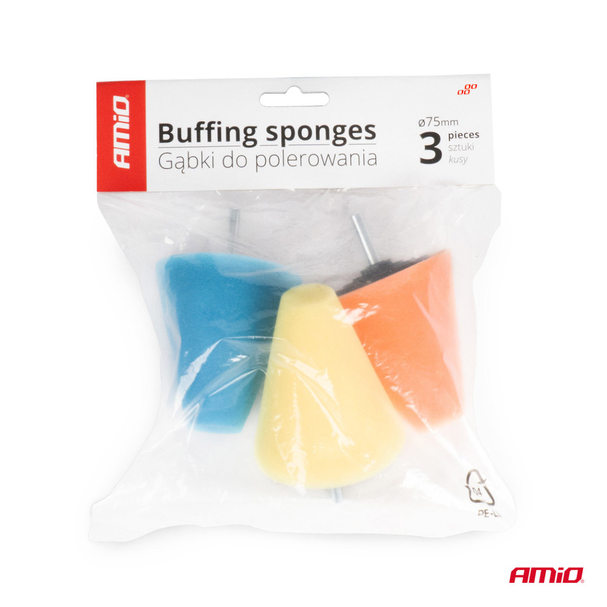 Kūginės formos poliravimo kempinės ratlankiams, 3 vnt.