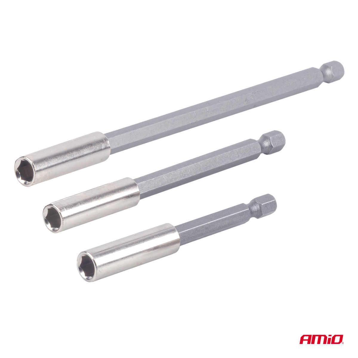 Antgalių laikiklių suktuvui rinkinys, 1/4", 3 vnt., AMIO-04934