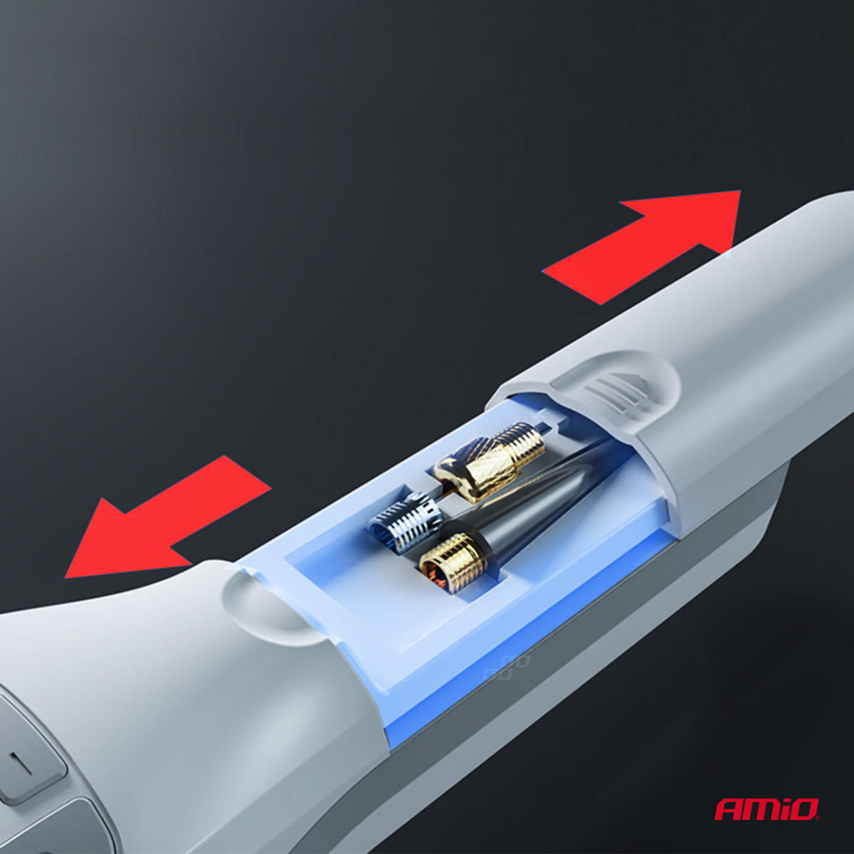 Belaidis automobilinis kompresorius 40W su powerbank AMIO-03689