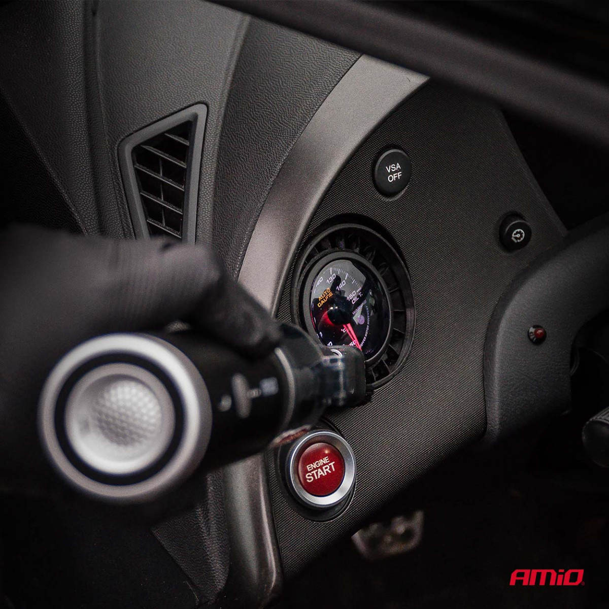 Belaidis automobilinis siurblys su pompos funkcija 100W 20 kPa USB-C AMIO-04785