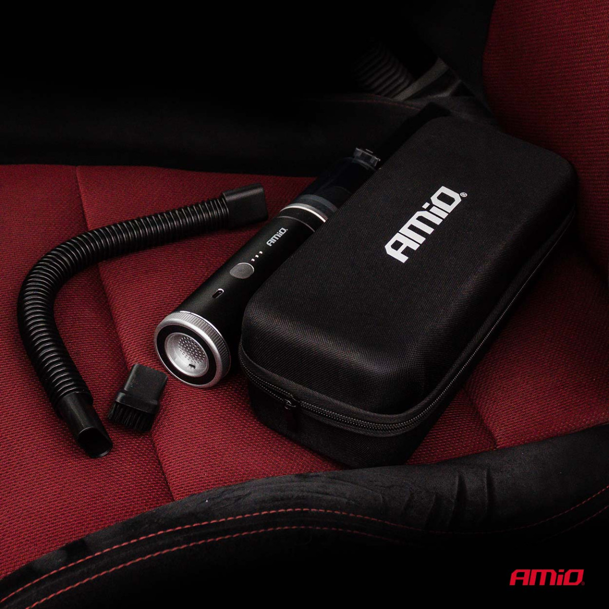 Belaidis automobilinis siurblys su pompos funkcija 100W 20 kPa USB-C AMIO-04785