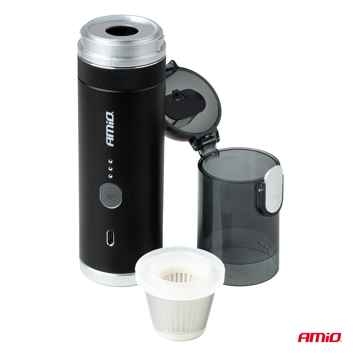 Belaidis automobilinis siurblys su pompos funkcija 100W 20 kPa USB-C AMIO-04785