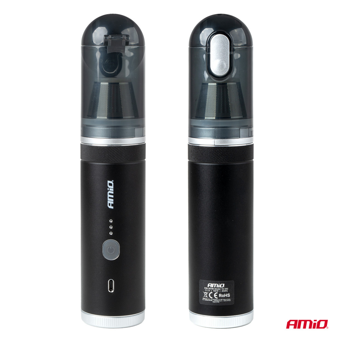 Belaidis automobilinis siurblys su pompos funkcija 100W 20 kPa USB-C AMIO-04785