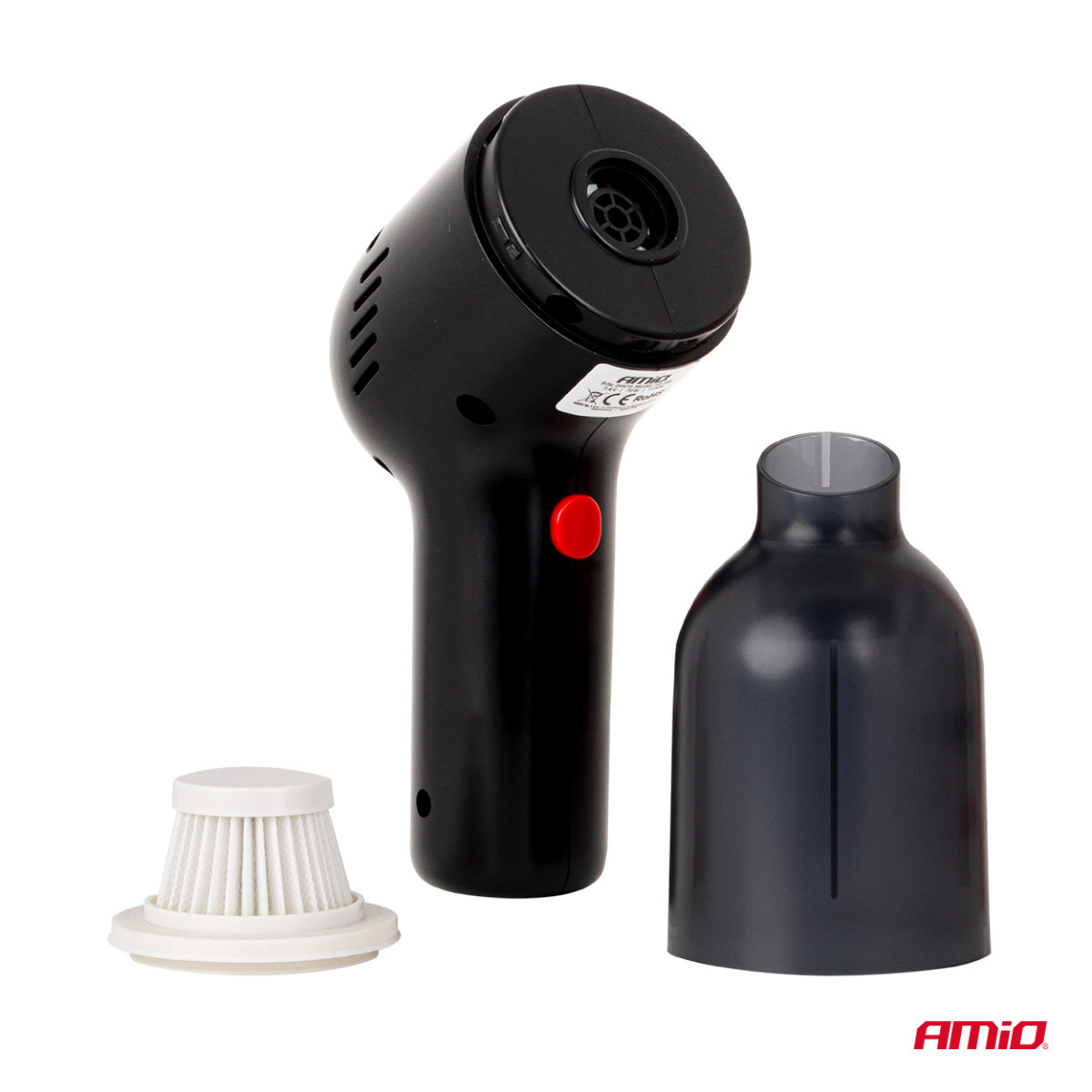 Belaidis automobilinis dulkių siurblys 70 W, 11 kPa, USB-C, su HEPA filtru, VC-08 AMIO-04416