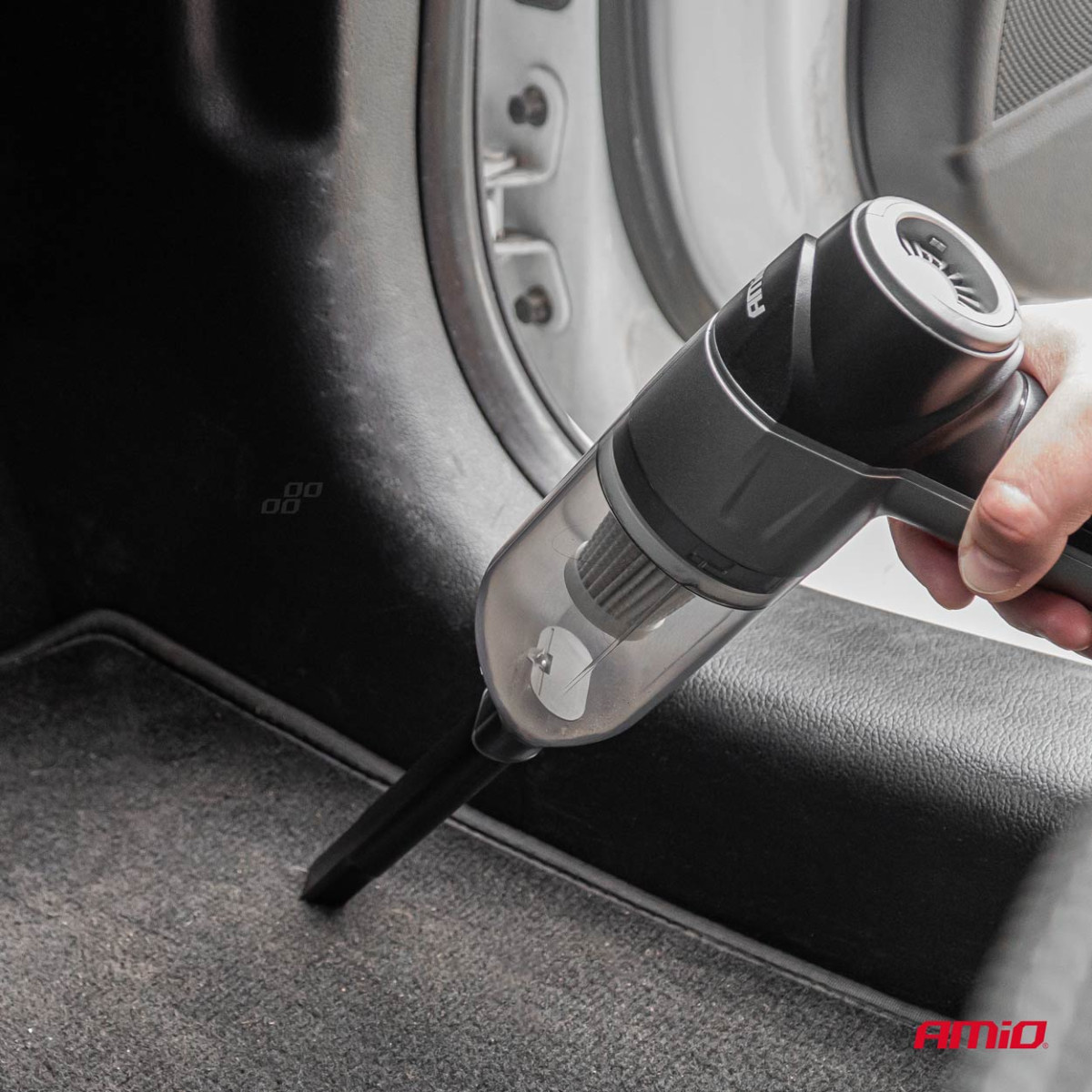 Belaidis automobilinis dulkių siurblys 70 W, 4000 mAh, su HEPA filtru, 11 kPa AMiO-03693