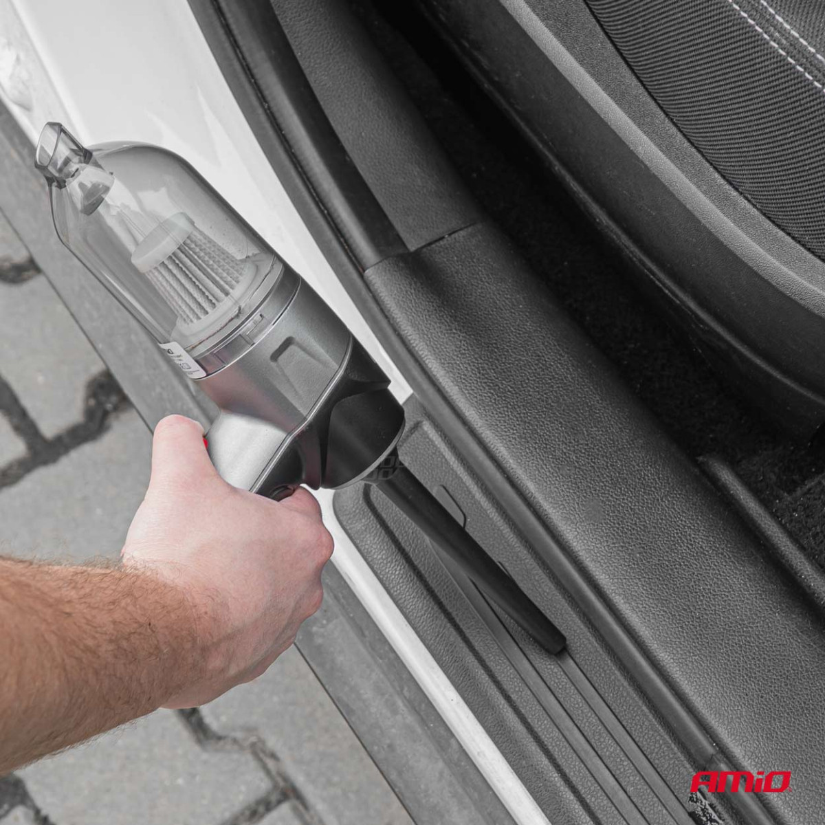 Belaidis automobilinis dulkių siurblys 70 W, 4000 mAh, su HEPA filtru, 11 kPa AMiO-03693