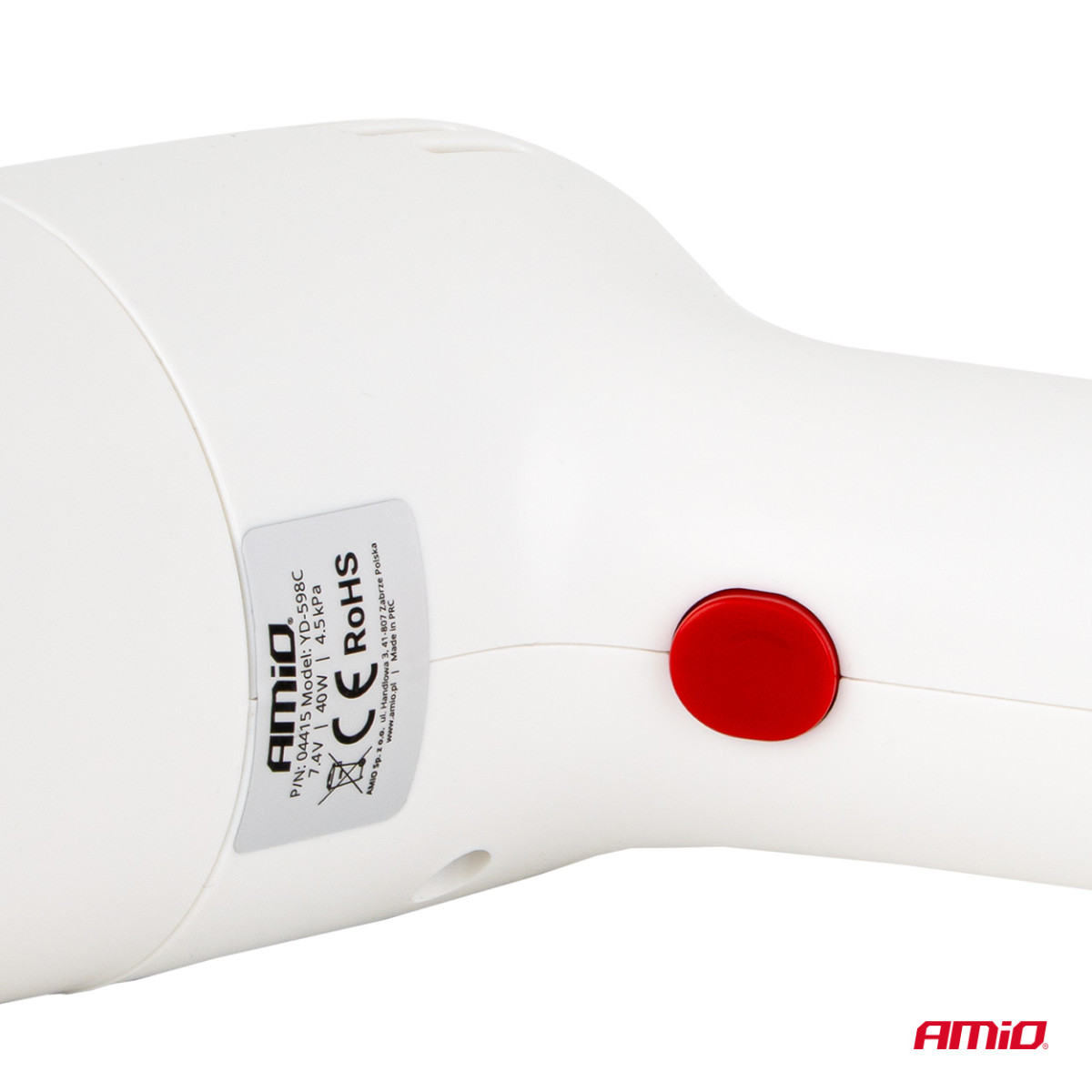 Belaidis automobilinis dulkių siurblys 40 W, 4,5 kPa, USB-C, su HEPA filtru, VC-07 AMIO-04415