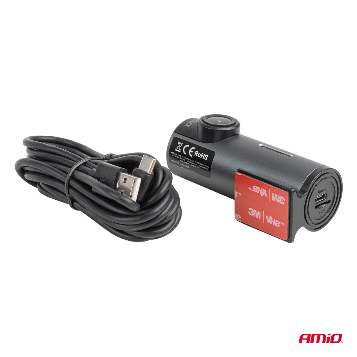 Automobilinis vaizdo registratorius 1K WLAN Wi-Fi Full HD 128 GB AMIO-04798