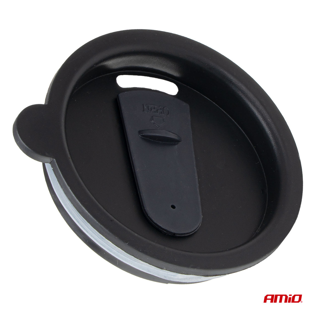 Automobilio virdulys-puodelis, 450 ml 12V, raudonas, AMIO-02177