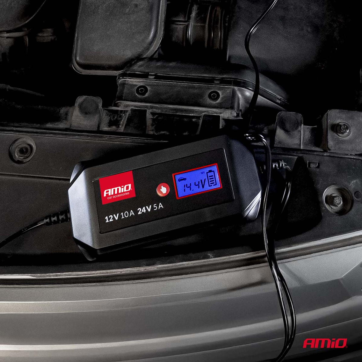 Skaitmeninis akumuliatoriaus įkroviklis STD/GEL/AGM/WET 10A 12/24V AMIO-04525