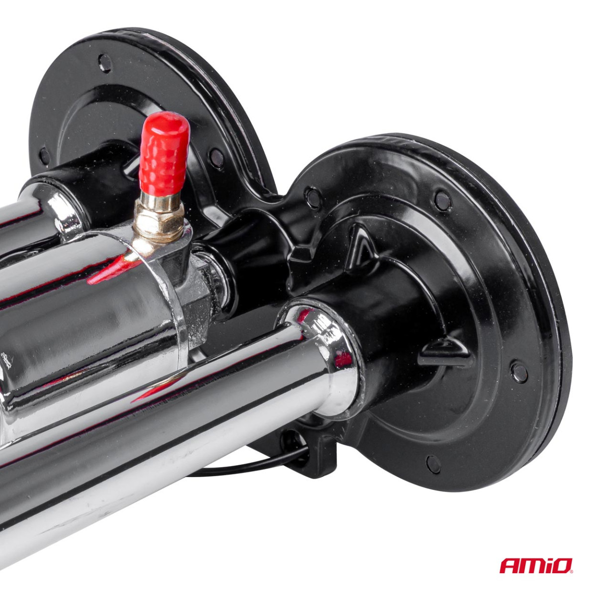 Dvigubas garso signalas – 150 dB, chromuotas, 12-24V, AMIO-03617