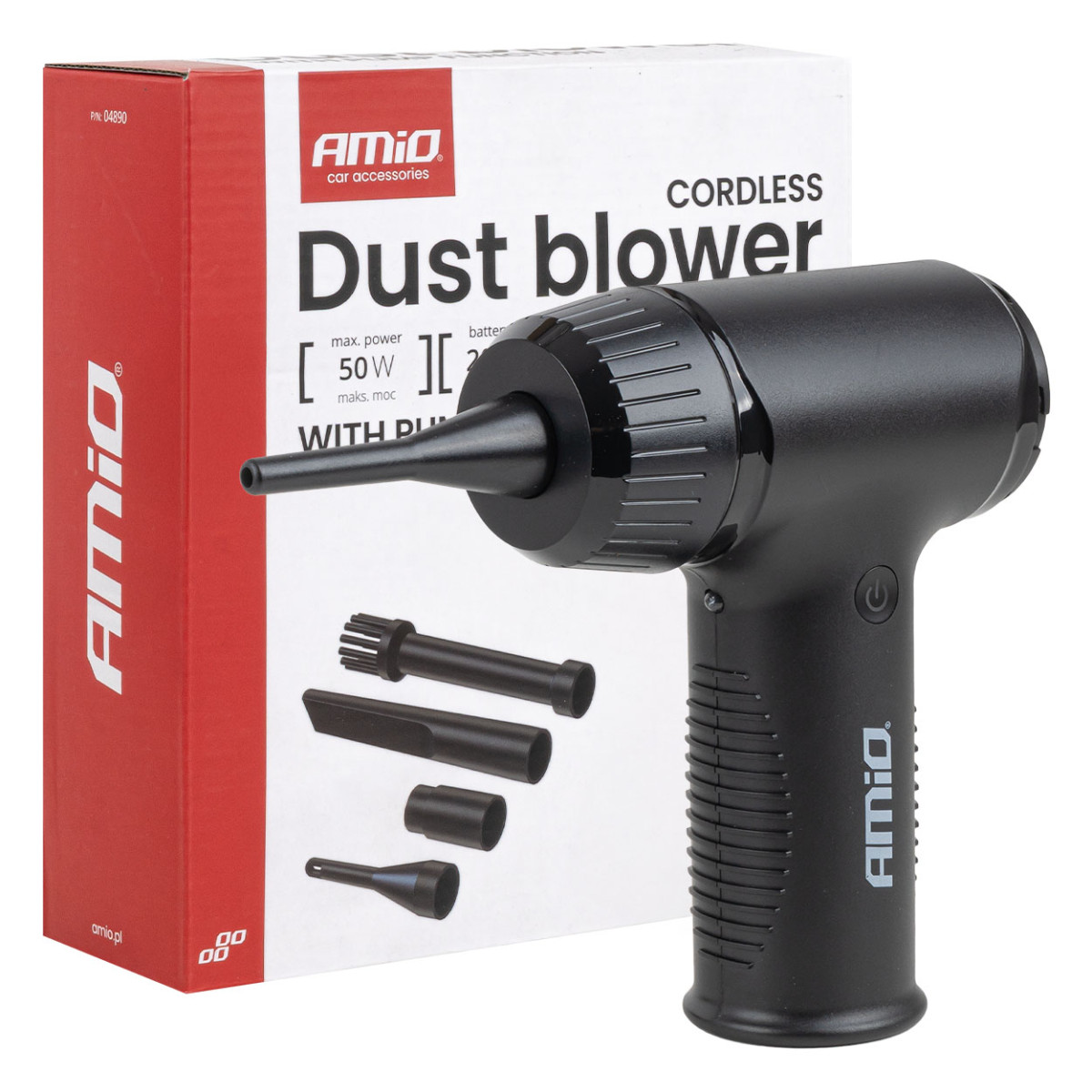 Belaidis oro pūstuvas su vakuuminio siurblio funkcija, 50W AMIO-04890