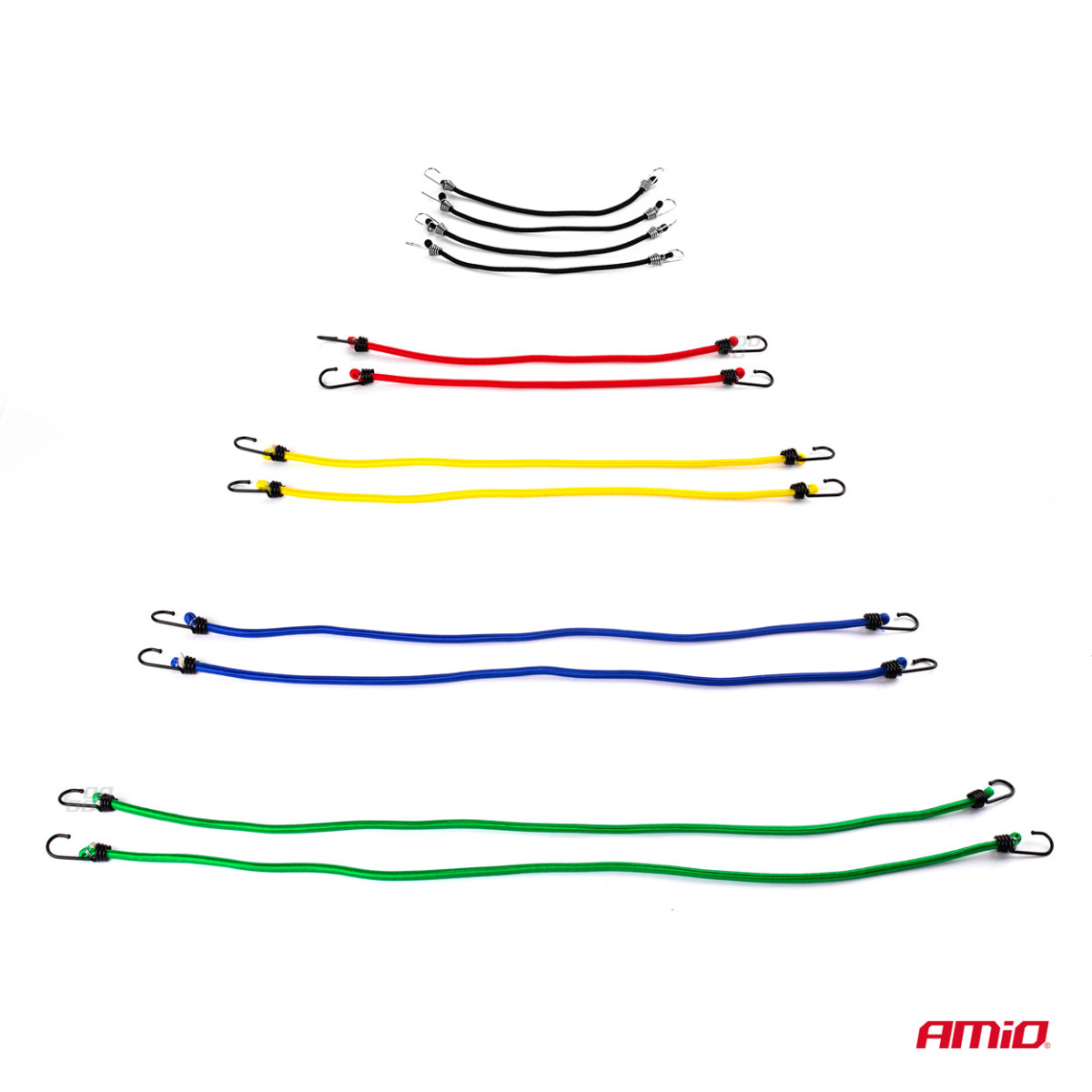 Elastingų bagažo lynų rinkinys 12 vnt., BSTRAP-11 AMIO-02836