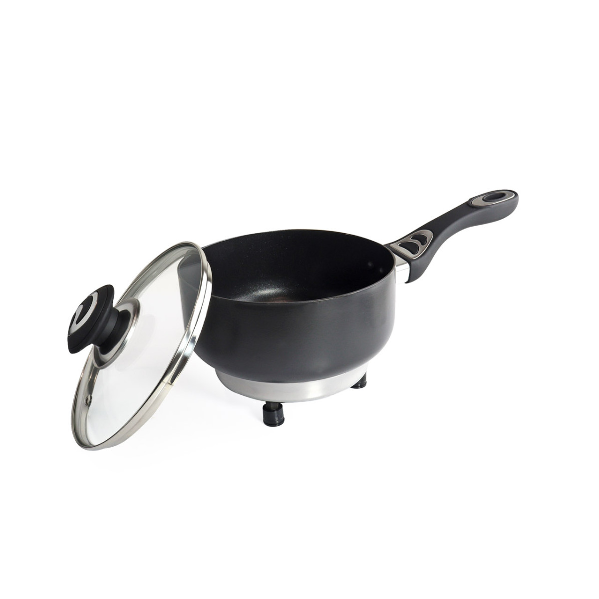 Elektrinis puodas su dangčiu automobiliui, 18 cm x 8 cm 250W 24V, AMIO-02535