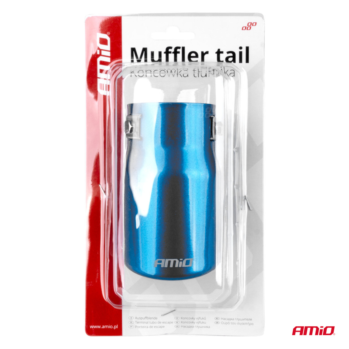 Duslintuvo antgalis 43-62 mm, nerūdijančio plieno, mėlynas AMiO-04072