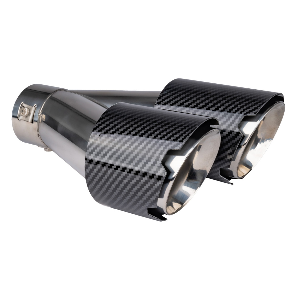 Duslintuvo antgalis 32-52 mm, nerūdijančio plieno, carbon, dvigubas, kairysis, AMiO‑04069