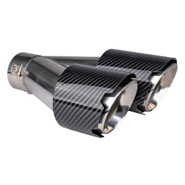 Duslintuvo antgalis 32-52 mm, nerūdijančio plieno, carbon, dvigubas, kairysis, AMiO‑04069