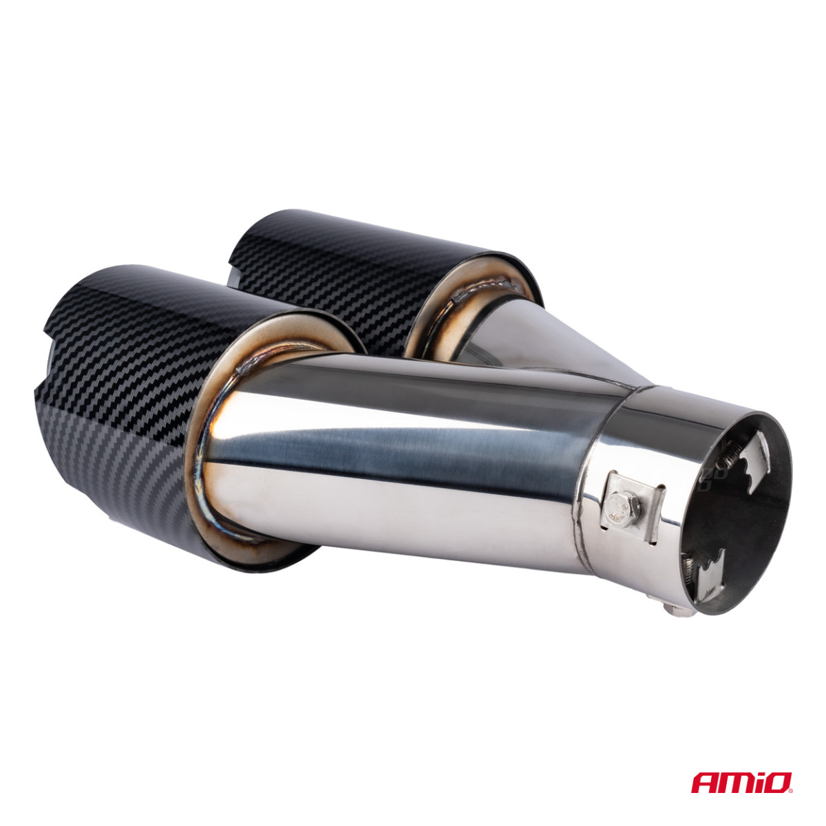 Duslintuvo antgalis 32-52 mm, nerūdijančio plieno, carbon, dvigubas, dešinysis, AMiO‑04070