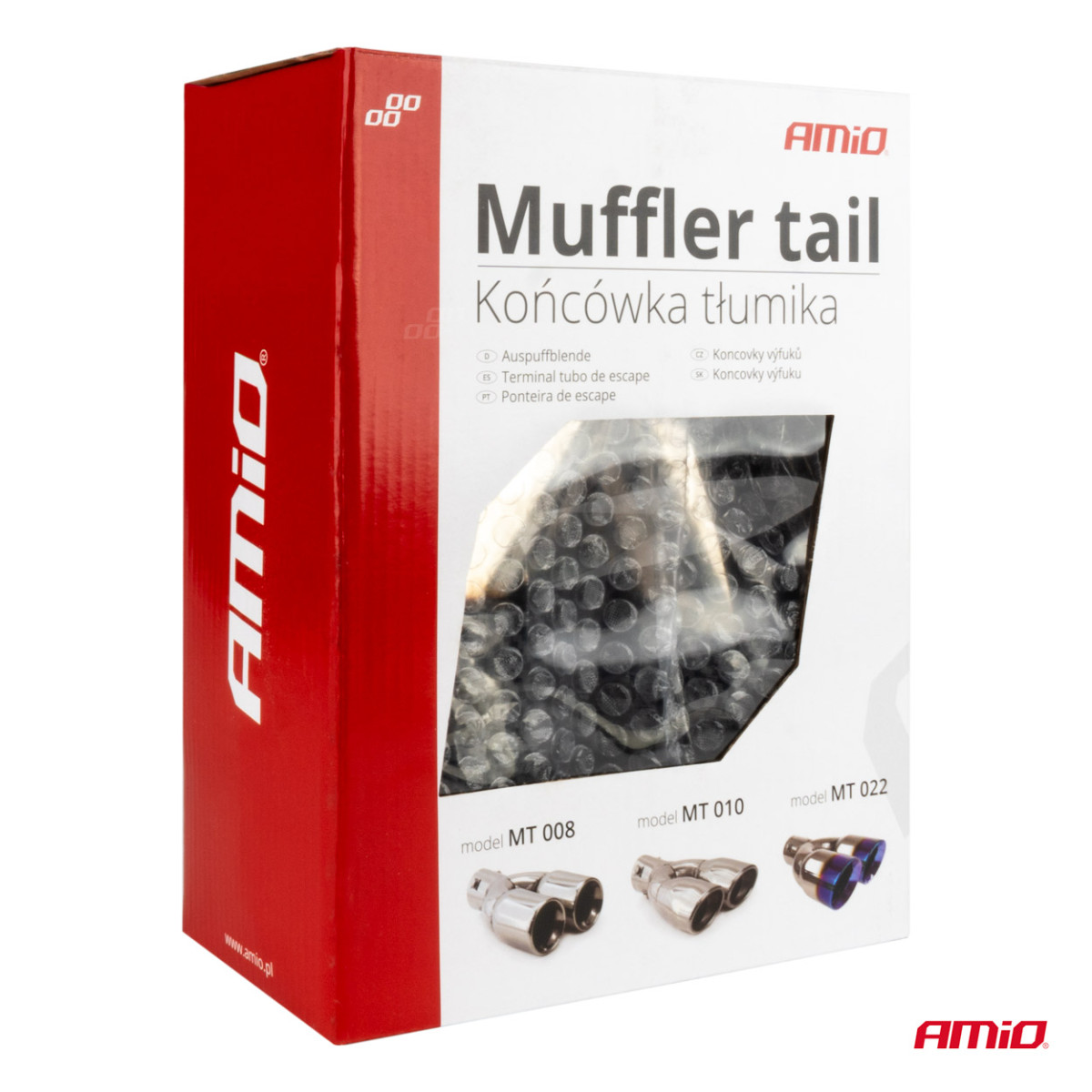 Duslintuvo antgalis 32-52 mm, nerūdijančio plieno, dvigubas, chromuotas AMiO-04062