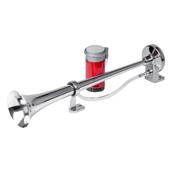 Garso signalas – 150 dB, 12V, chromuotas, AMIO-03618