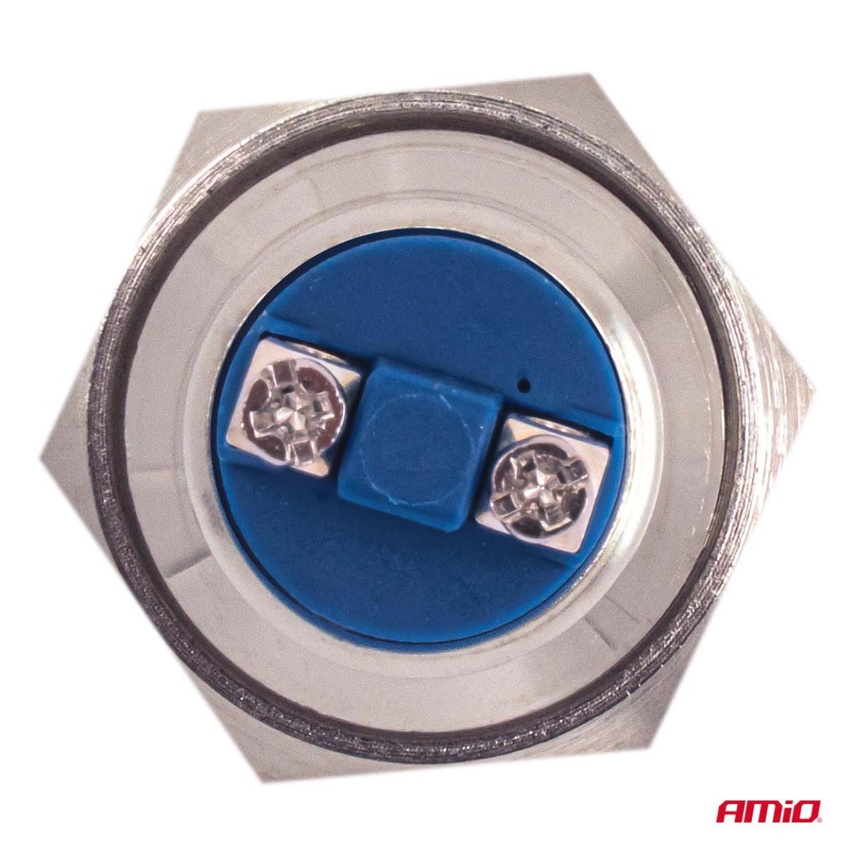 Plokščias apvalus momentinis mygtukas, 19 mm, 5 A, 12/230 V AMIO-04436