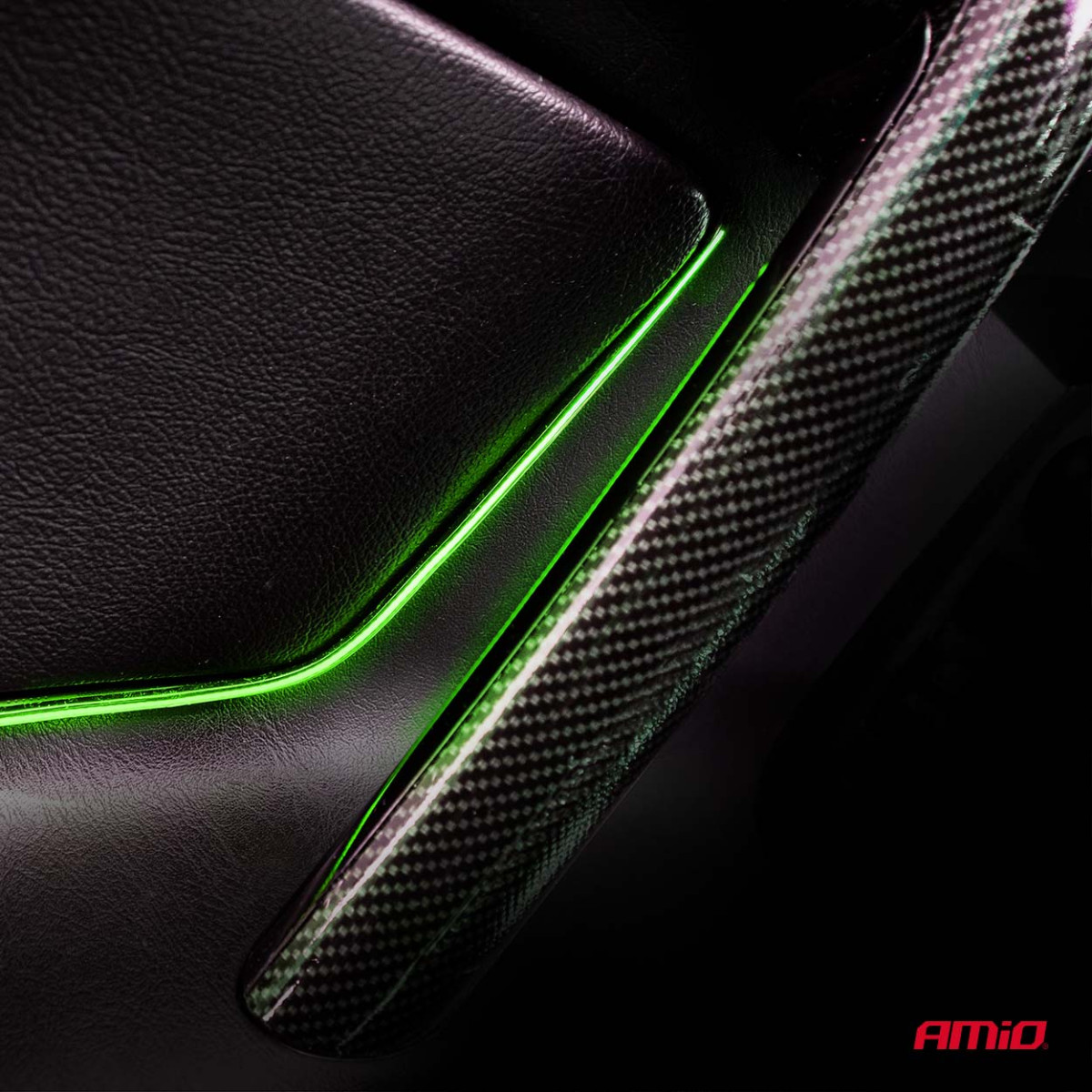 Lanksčios šoninės COB LED juostos 2x30 cm 12V, žalia