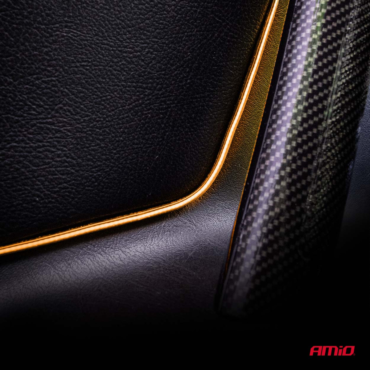 Lanksčios šoninės COB LED juostos 2x30 cm 12V, gintarinė