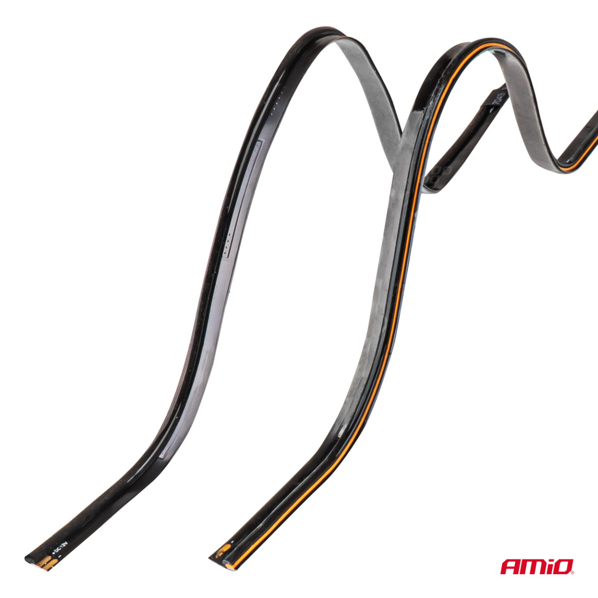 Lanksčios šoninės COB LED juostos 2x30 cm 12V, gintarinė