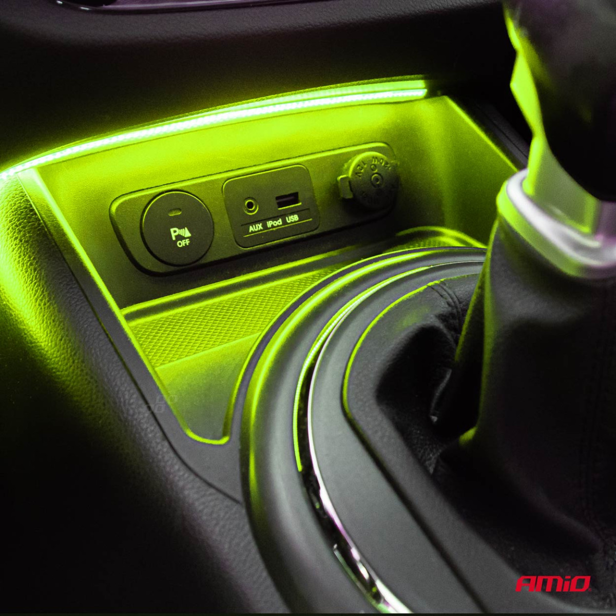 Lanksčios COB LED juostos 2x30 cm 12V, žalia