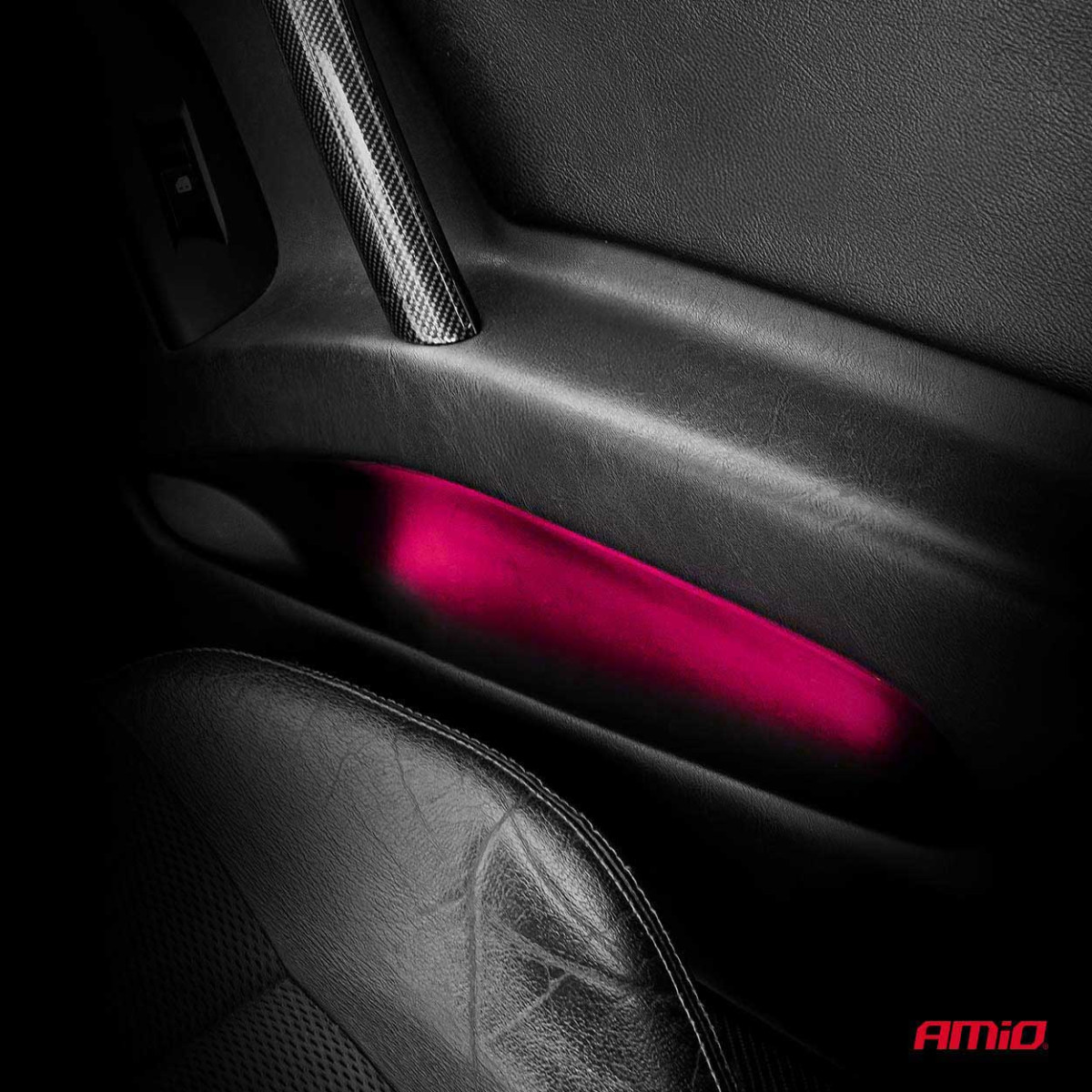 Lanksčios COB LED juostos 2x30 cm 12V, rožinė