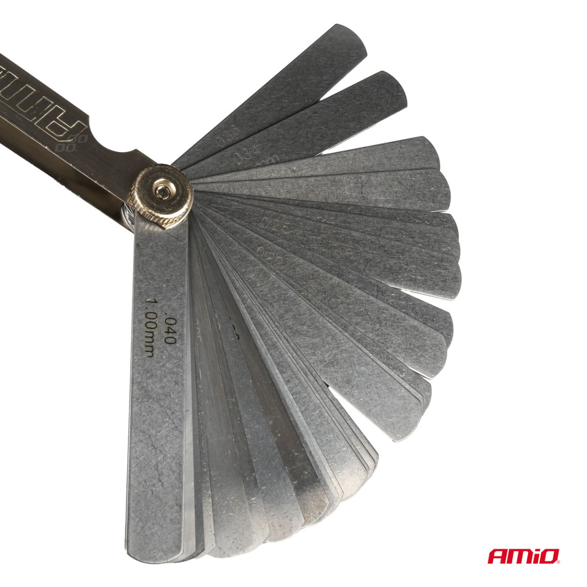 Tarpų matuoklis 0,02–1 mm, 32 lapeliai, 89 mm, AMIO-03287