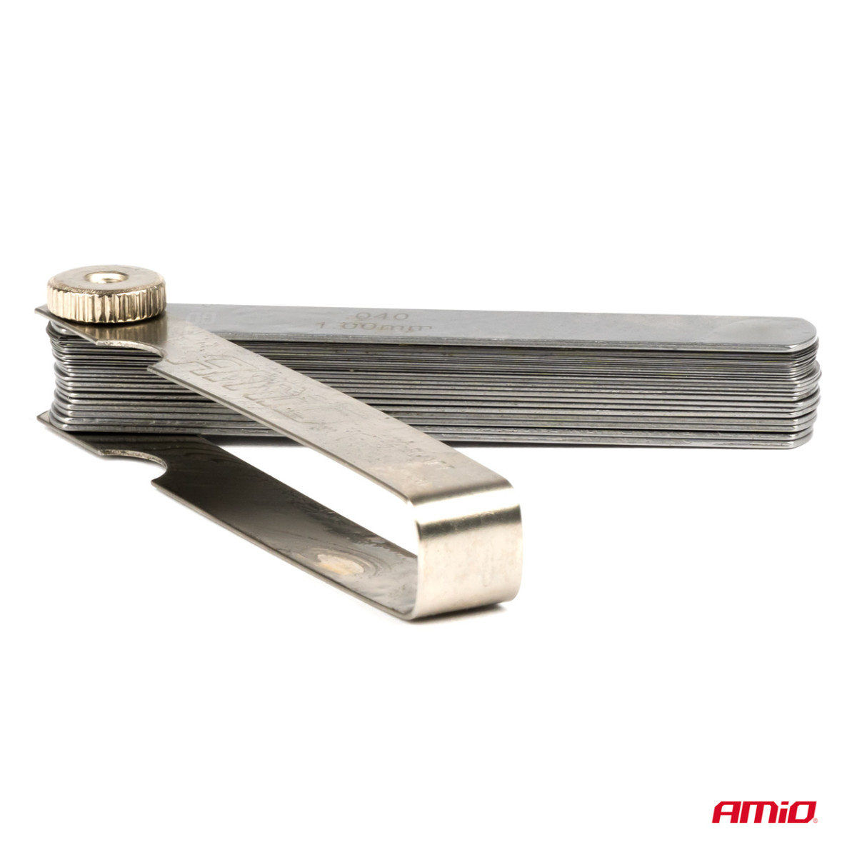 Tarpų matuoklis 0,02–1 mm, 32 lapeliai, 89 mm, AMIO-03287
