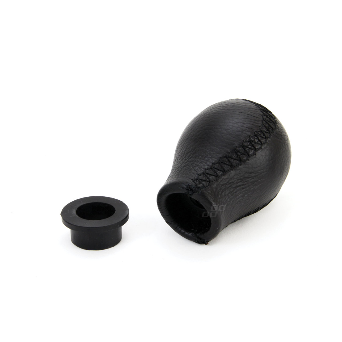 Perjungimo svirties rankenėlė, oda, juodas siūlas