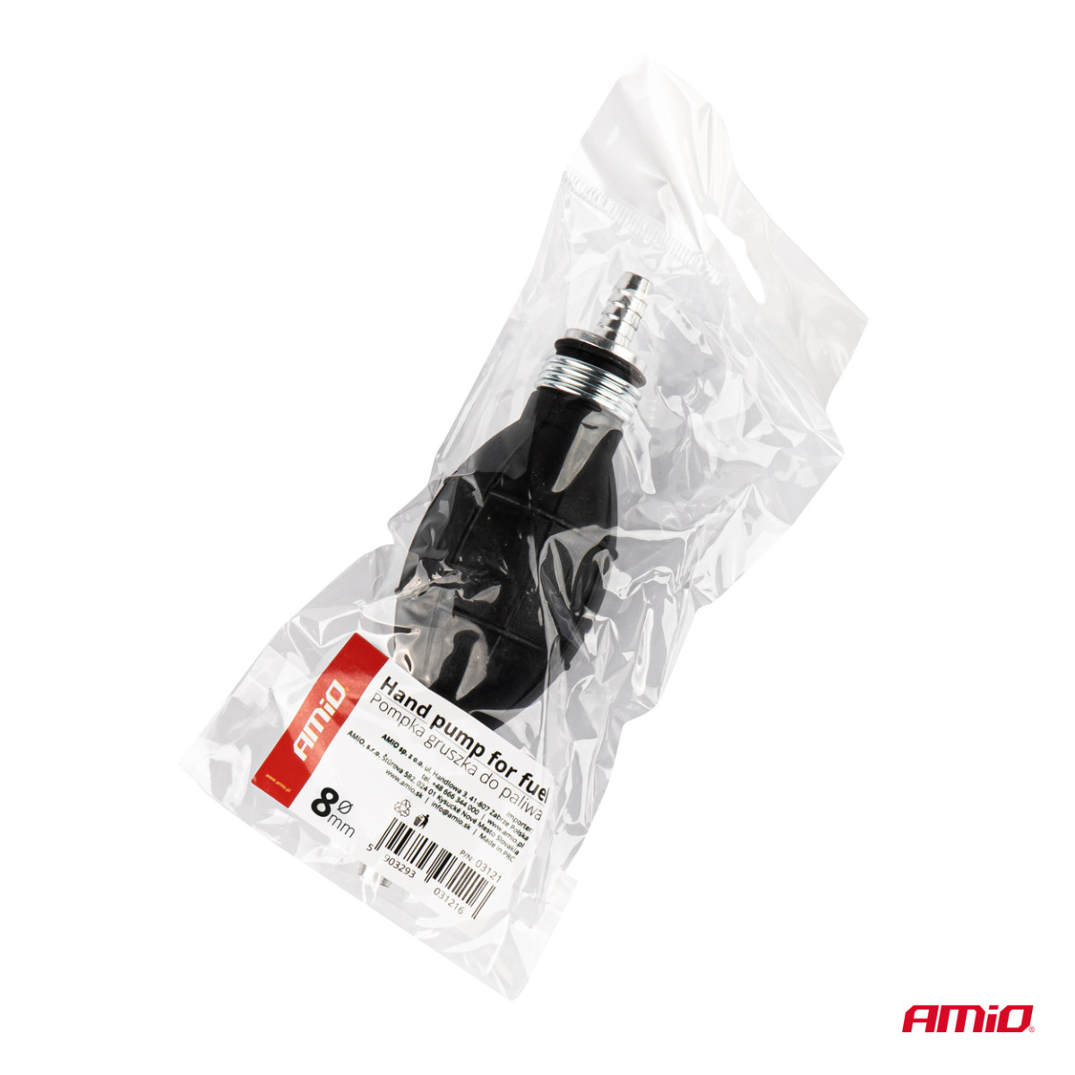 Rankinė pompa kuro siurbimui, jungtis 8 mm, AMIO-03121