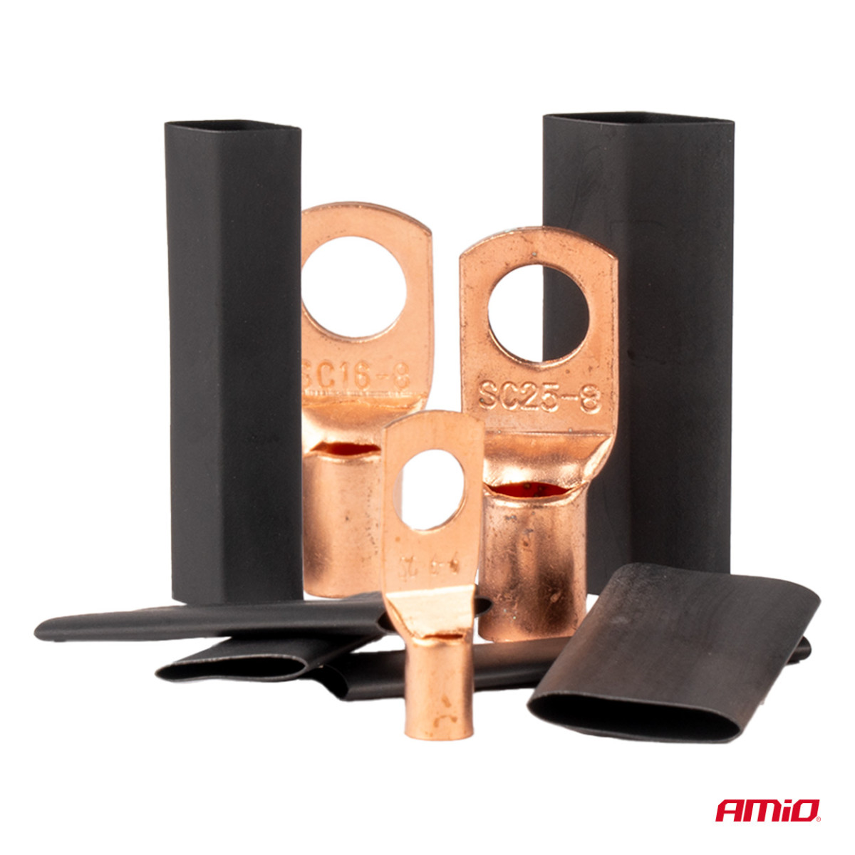 Termo susitraukiantys laidų jungikliai ir movos, 140 vnt. AMIO-04121