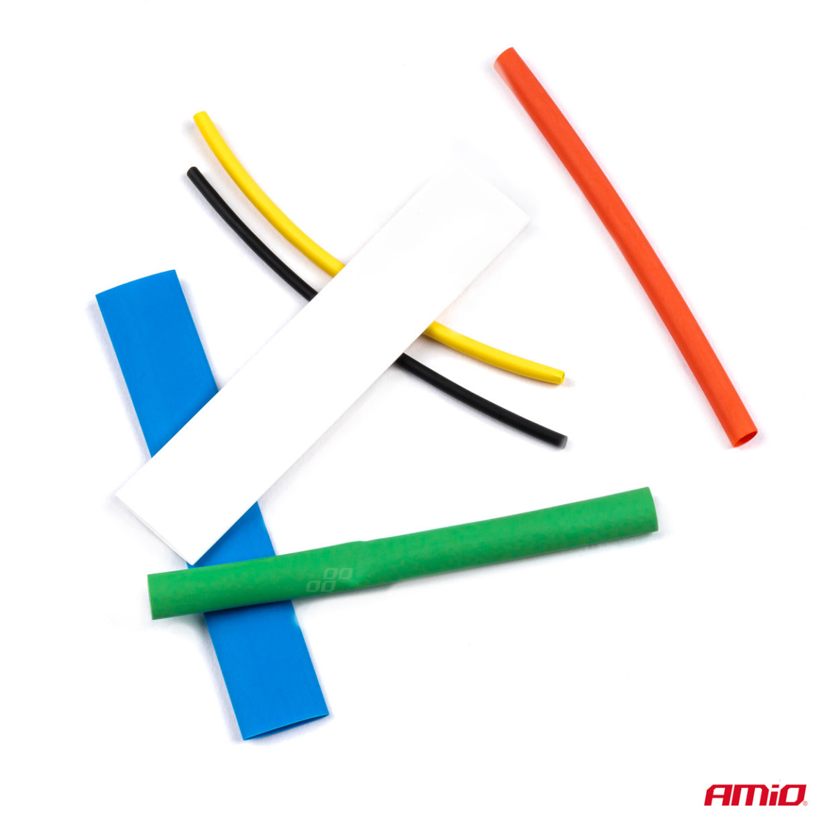 Termo susitraukiančių vamzdelių komplektas 100 vnt., AMIO-03030