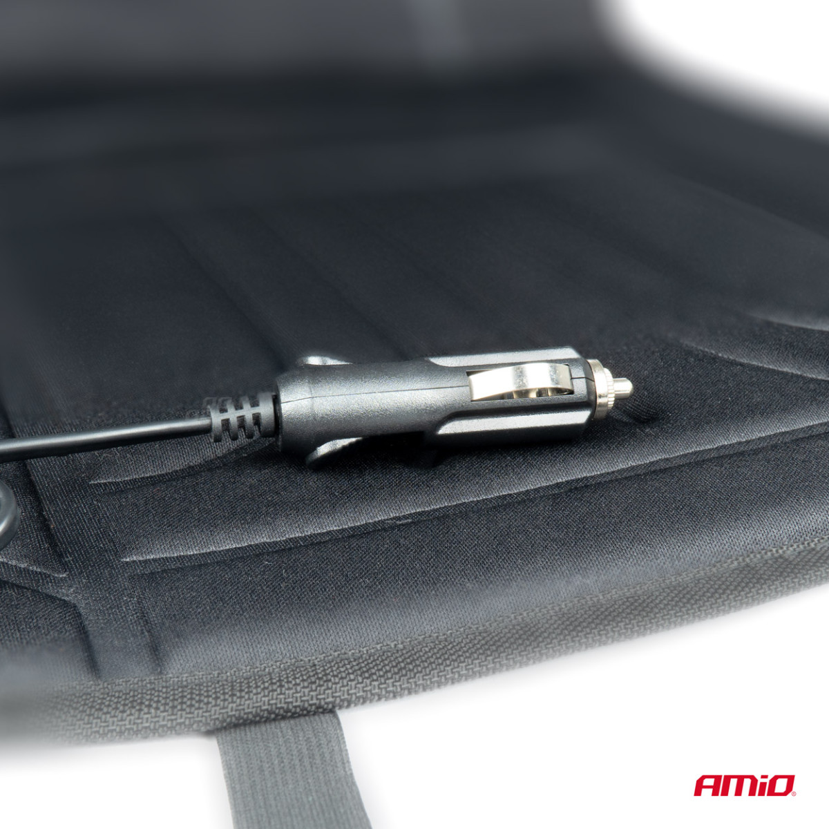 Šildomas sėdynės kilimėlis 98 x 50 cm, 12V DC - juoda