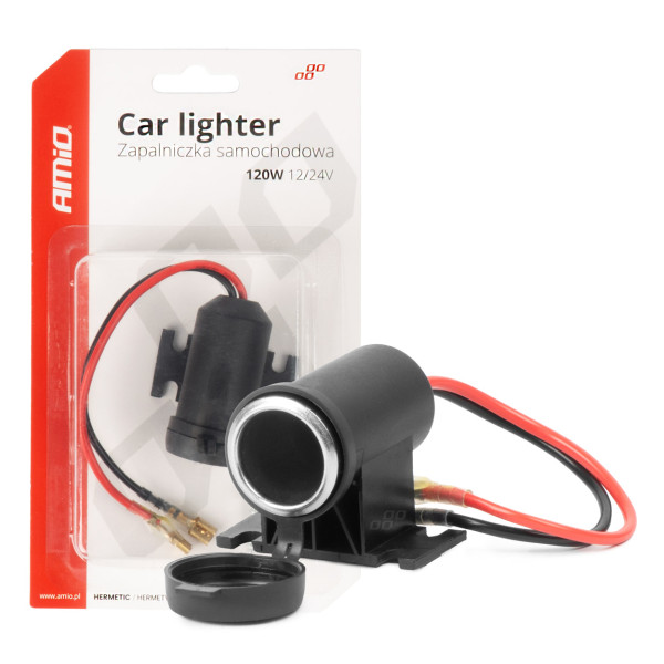 Hermetiškas automobilio maitinimo lizdas 12/24V AMIO-04129