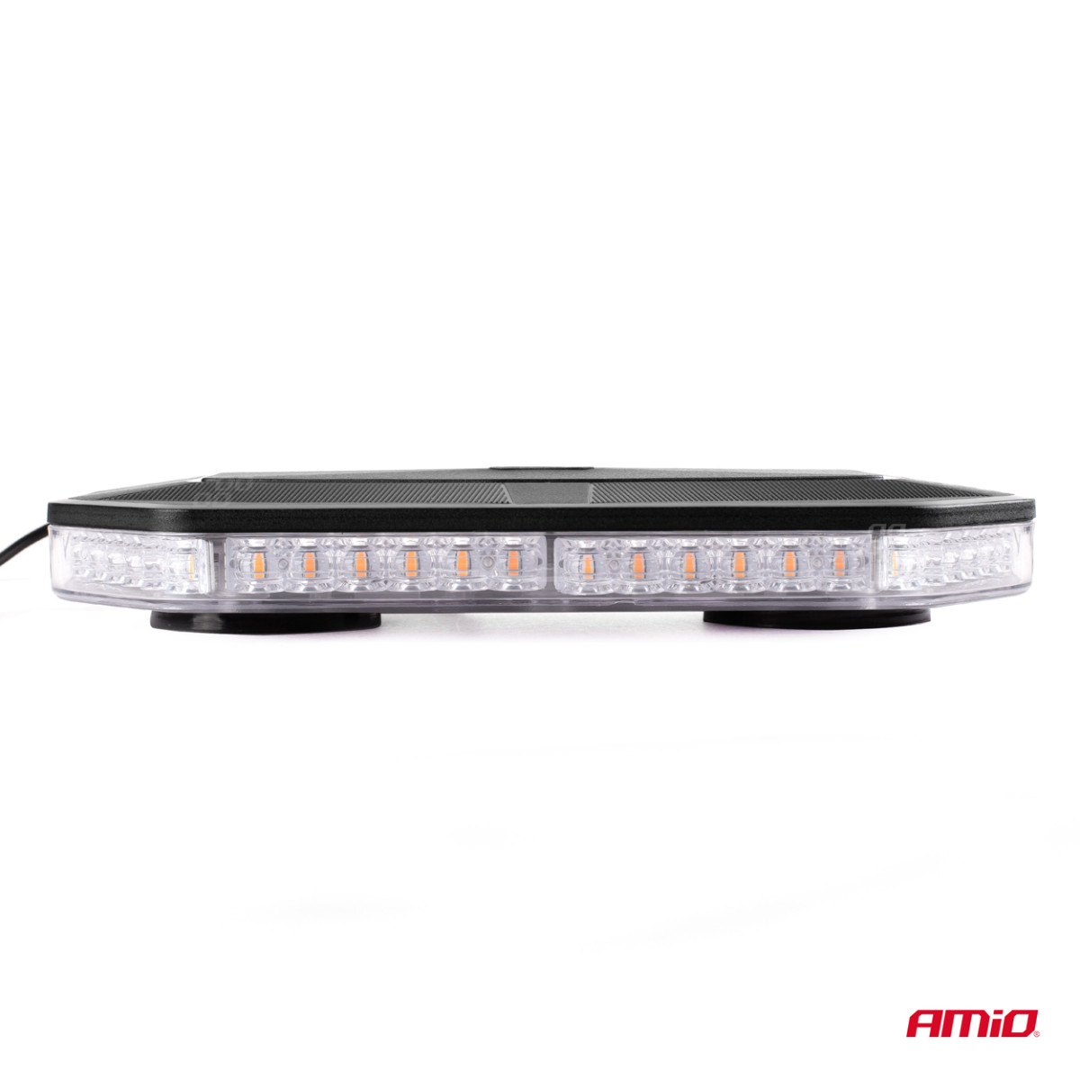 LED įspėjamasis žibintas WLB78, magnetinis, 48 LED, 293x171 mm, 12/24V, R65 R10, IP56, AMIO-02920