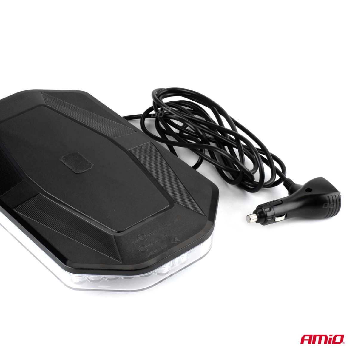 LED įspėjamasis žibintas WLB78, magnetinis, 48 LED, 293x171 mm, 12/24V, R65 R10, IP56, AMIO-02920