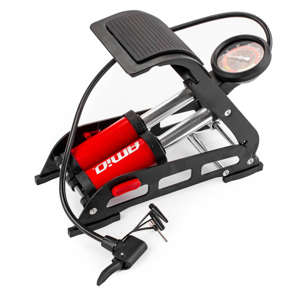 HQ dviguba stūmoklinė kojinė pompa 2×Ø45 mm su manometru ir adapteriais PU07