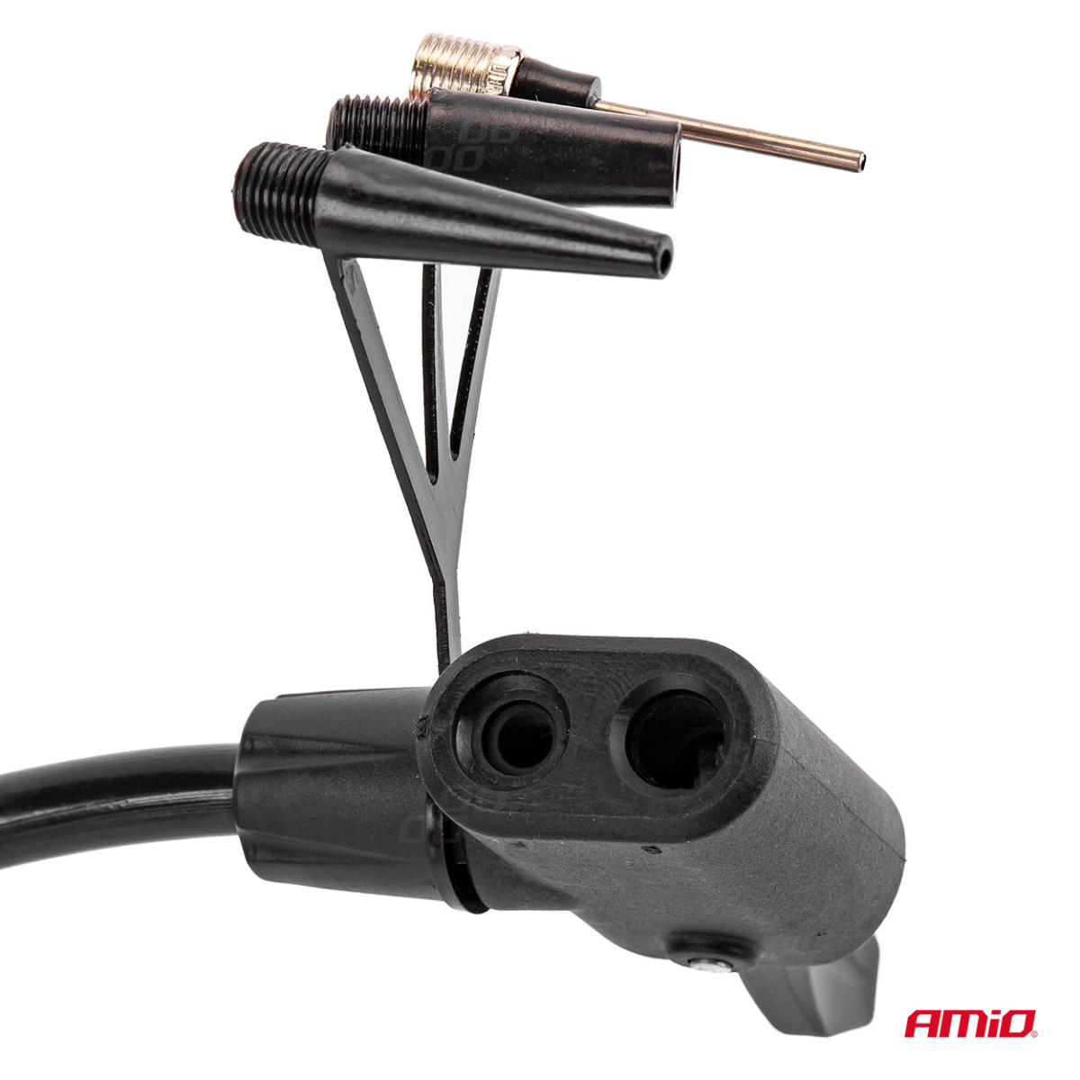 HQ dviguba stūmoklinė kojinė pompa 2×Ø45 mm su manometru ir adapteriais PU07